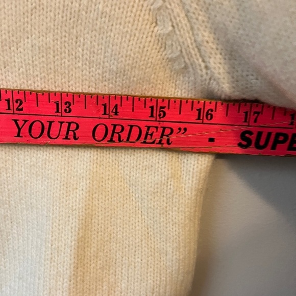 Moth White Keyhole Mock Neck Batwing Sweater - Picture 9 of 10